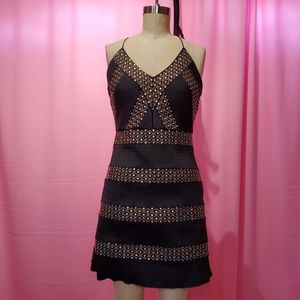 Topshop black dress with metal nail heads